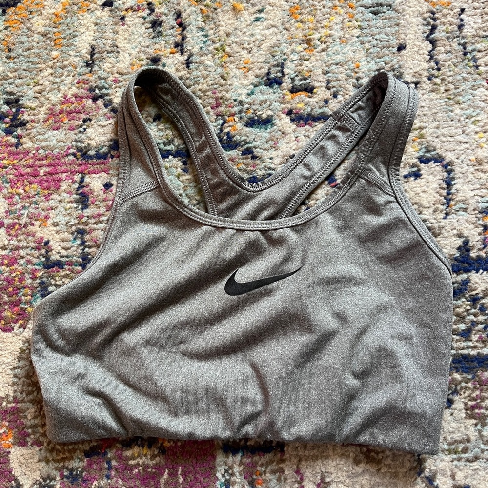 Nike Dri-fit sports bra, gray, M